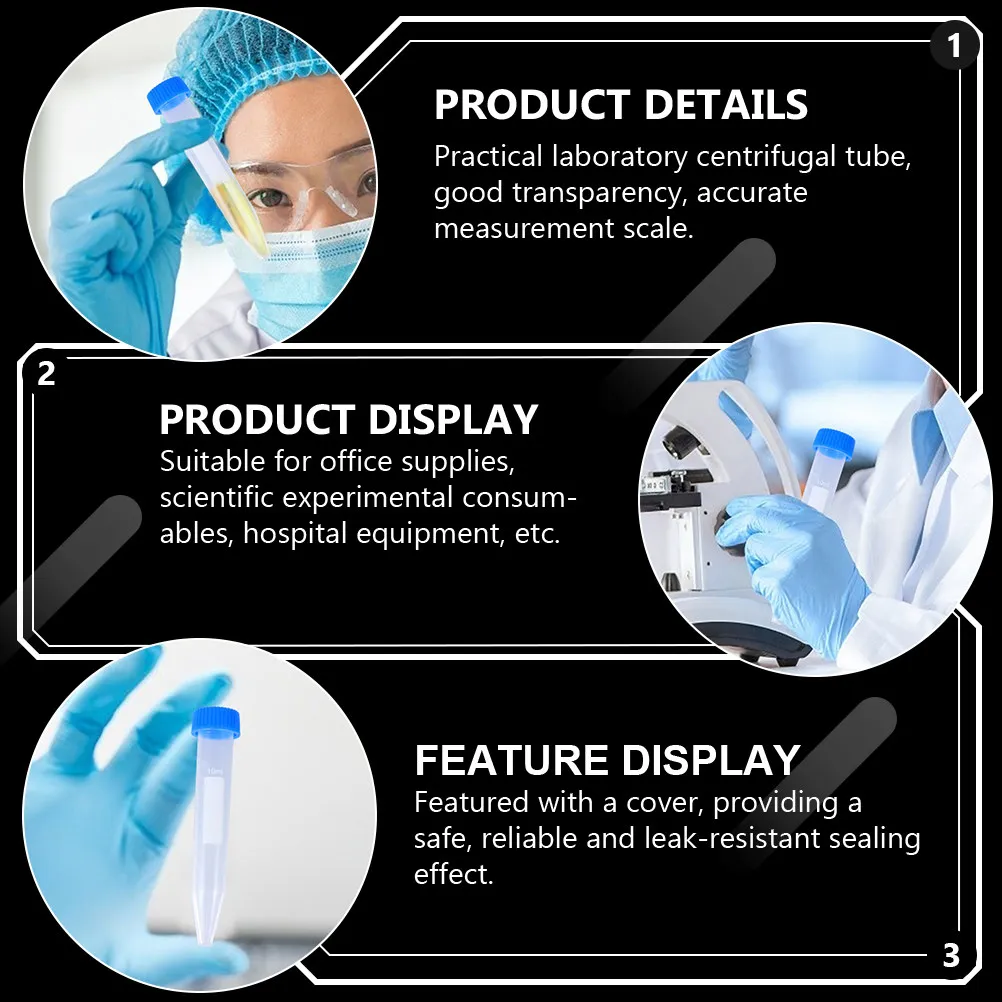 50Pcs 10Ml Laboratory Centrifuge Tubes Clear High-Transparency Accurate Scale Centrifugal Test Tube for Clinical Chemistry
50Pcs 10Ml Laboratory Centrifuge Tubes Clear High-Transparency Accurate Scale Centrifugal Test Tube for Clinical Chemistry