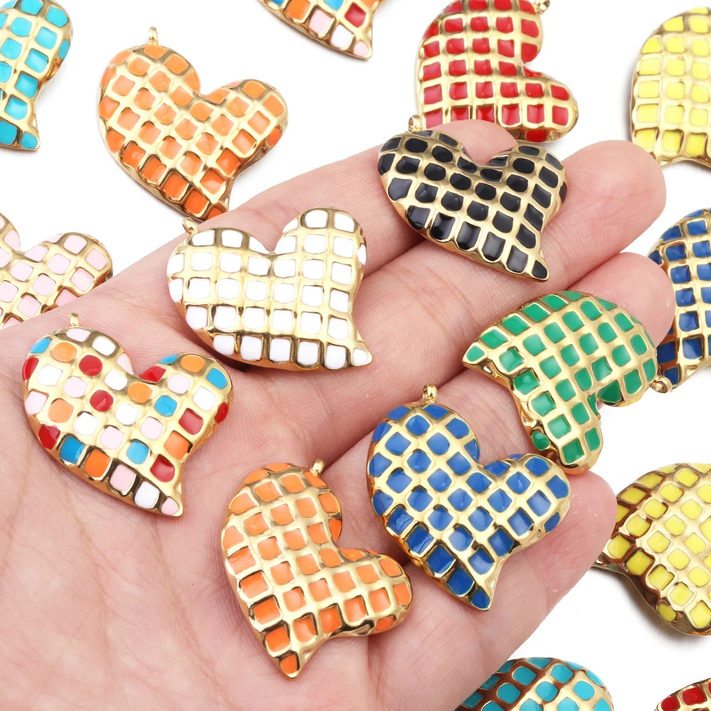 2-4pcs/lot Stainless Steel Pendant Base Heart Vintage Enamel Colourful for DIY Necklace Earring Jewelry Making Material Supplies
2-4pcs/lot Stainless Steel Pendant Base Heart Vintage Enamel Colourful for DIY Necklace Earring Jewelry Making Material Supplies