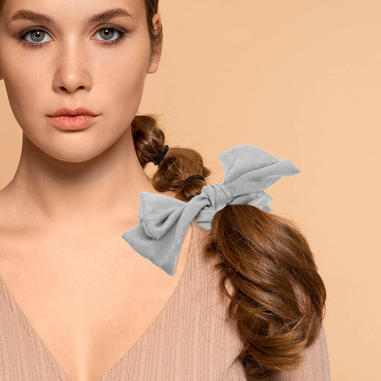 Ribbon Elastic Bow Hair Tie No-Crease Stretchy Ponytail Band Comfortable Soft Hair Holder for Bun High Ponytail Use
Ribbon Elastic Bow Hair Tie No-Crease Stretchy Ponytail Band Comfortable Soft Hair Holder for Bun High Ponytail Use
