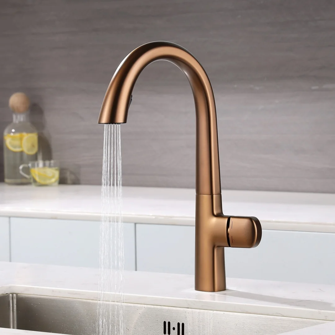 Brushed Rose Gold Pull Out Kitchen Faucets Brass Black Sink Faucet Brass Sink Tap Rotating Spout Mixers Tap Hot Cold Water Crane
Brushed Rose Gold Pull Out Kitchen Faucets Brass Black Sink Faucet Brass Sink Tap Rotating Spout Mixers Tap Hot Cold Water Crane