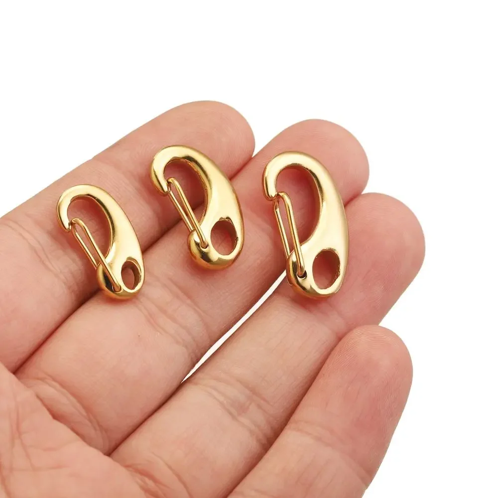 2pcs Stainless Steel D-Type Buckle Snap Hook Carabiner Necklaces Connectors For Leather Craft Bag Key Ring DIY Jewelry Findings
2pcs Stainless Steel D-Type Buckle Snap Hook Carabiner Necklaces Connectors For Leather Craft Bag Key Ring DIY Jewelry Findings