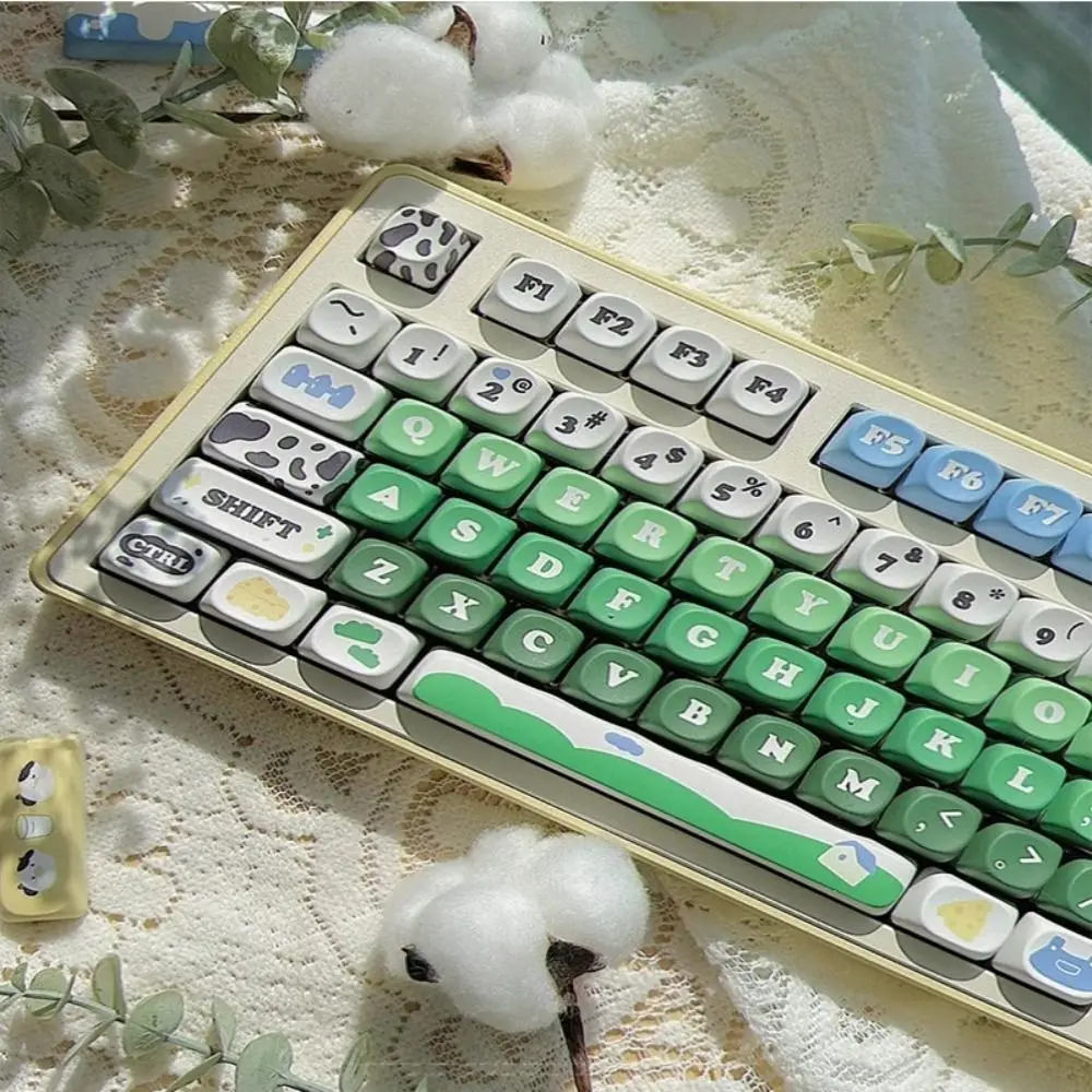 New 132 Keys/Set Cow Pasture Keycaps Set MOA Profile PBT Material Personalized Keycaps Double Shot Cute MOA Key Caps
New 132 Keys/Set Cow Pasture Keycaps Set MOA Profile PBT Material Personalized Keycaps Double Shot Cute MOA Key Caps
