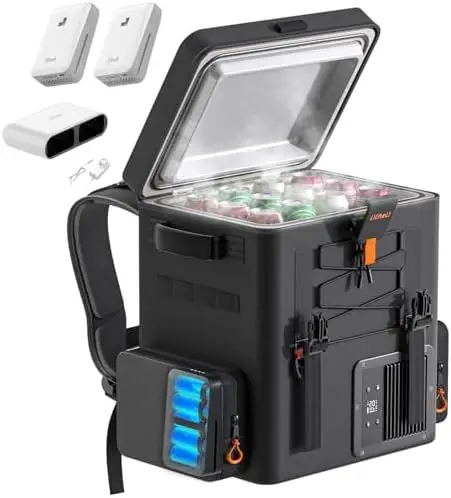 FrozenPack 12V Car Refrigerator, 20L/21QT Portable Electric Cooler, -4~68℉ Travel Fridge Freezer for Camping, Road
FrozenPack 12V Car Refrigerator, 20L/21QT Portable Electric Cooler, -4~68℉ Travel Fridge Freezer for Camping, Road