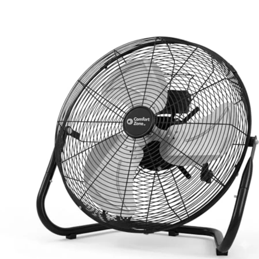 Industrial floor fan for garage workshop home use, heavy-duty metal construction, black color, high-velocity 3-speed cooling wi
Industrial floor fan for garage workshop home use, heavy-duty metal construction, black color, high-velocity 3-speed cooling wi