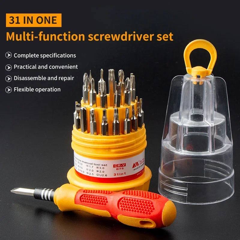 31-in-1 Multi-Function Screwdriver Kit - Anti-Slip Detachable Handle for Precision Electronics & Home Repair
31-in-1 Multi-Function Screwdriver Kit - Anti-Slip Detachable Handle for Precision Electronics & Home Repair