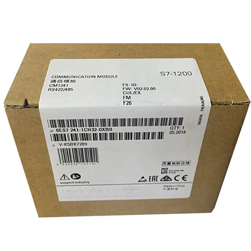 Brand New Original 6ES7241-1CH32-0XB0 CM1241 RS485/422 communication module spot Fast delivery
Brand New Original 6ES7241-1CH32-0XB0 CM1241 RS485/422 communication module spot Fast delivery