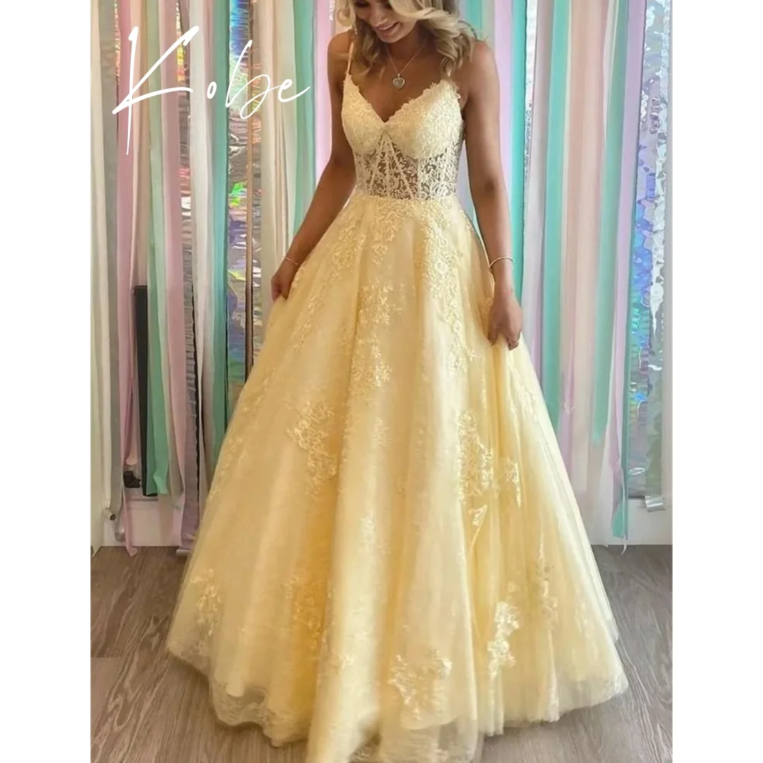 Kobe Yellow A-Line Prom Dresses Spaghetti Strap Sleeveless Customized فساتين سهرات Backless Elegant vestido de gala noche mujer 
Kobe Yellow A-Line Prom Dresses Spaghetti Strap Sleeveless Customized فساتين سهرات Backless Elegant vestido de gala noche mujer