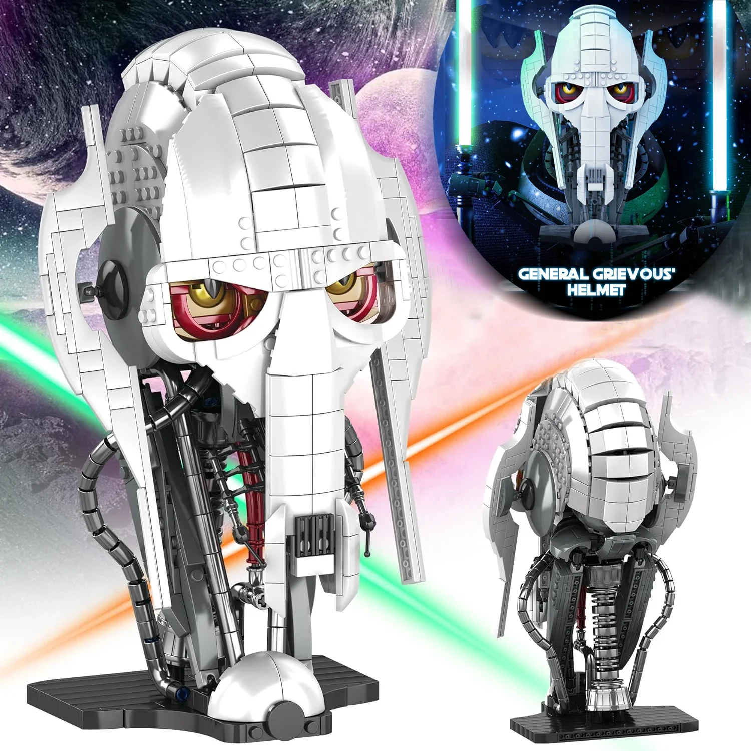 788pcs MOC Idea General Grievous Helmet Building Blocks Bricks Model Helmet Collection Assembling Toys for Children Adults Gift
788pcs MOC Idea General Grievous Helmet Building Blocks Bricks Model Helmet Collection Assembling Toys for Children Adults Gift