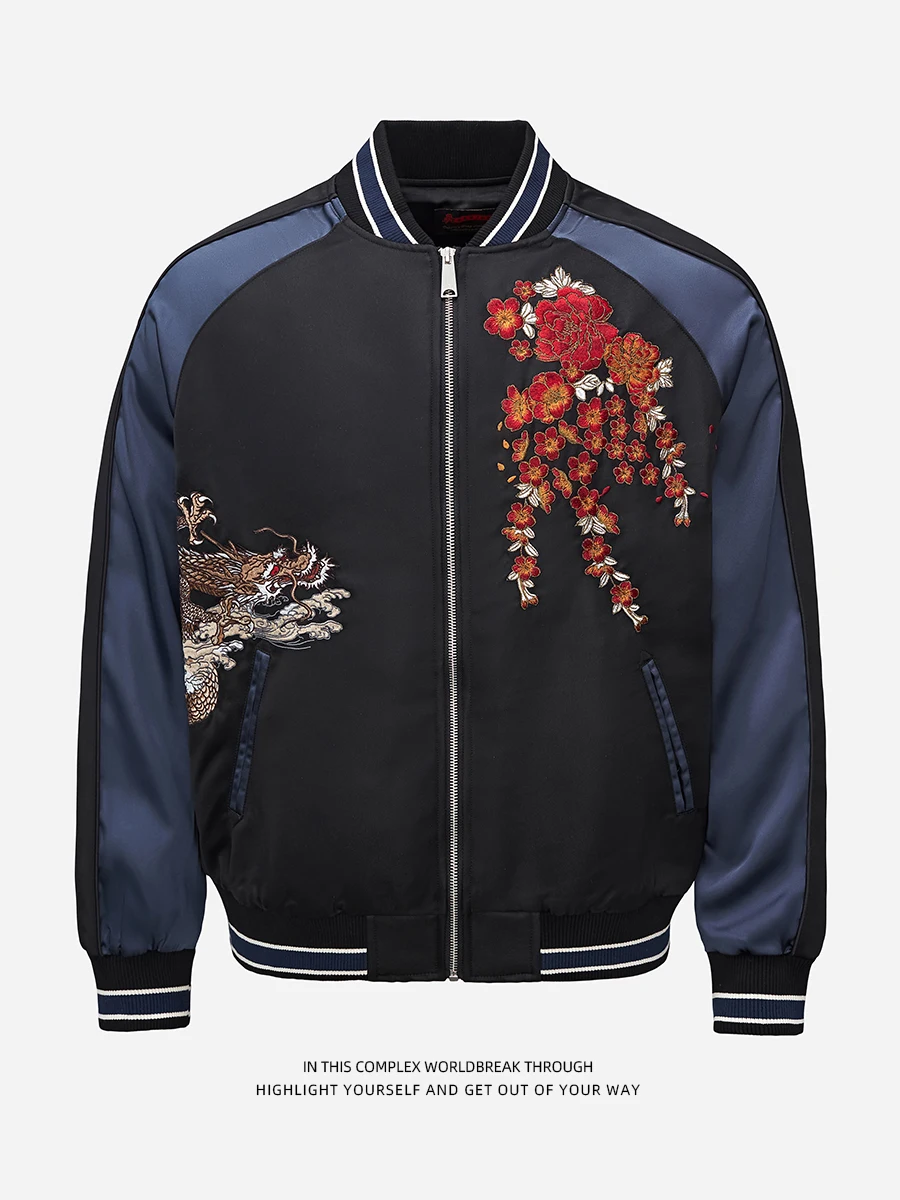Monkey Store Horizontal Mustache Embroidered Jaet Sukajan Baseball orm Outer Satin Personalized Dragon And Wind Nationa...
Monkey Store Horizontal Mustache Embroidered Jaet Sukajan Baseball orm Outer Satin Personalized Dragon And Wind Nationa...