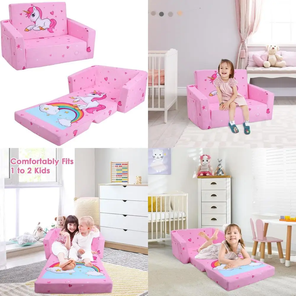 2-in-1 Convertible Sofa for Kids: Lounger, Toddler Bed, Playroom & Living Room Furniture
2-in-1 Convertible Sofa for Kids: Lounger, Toddler Bed, Playroom & Living Room Furniture