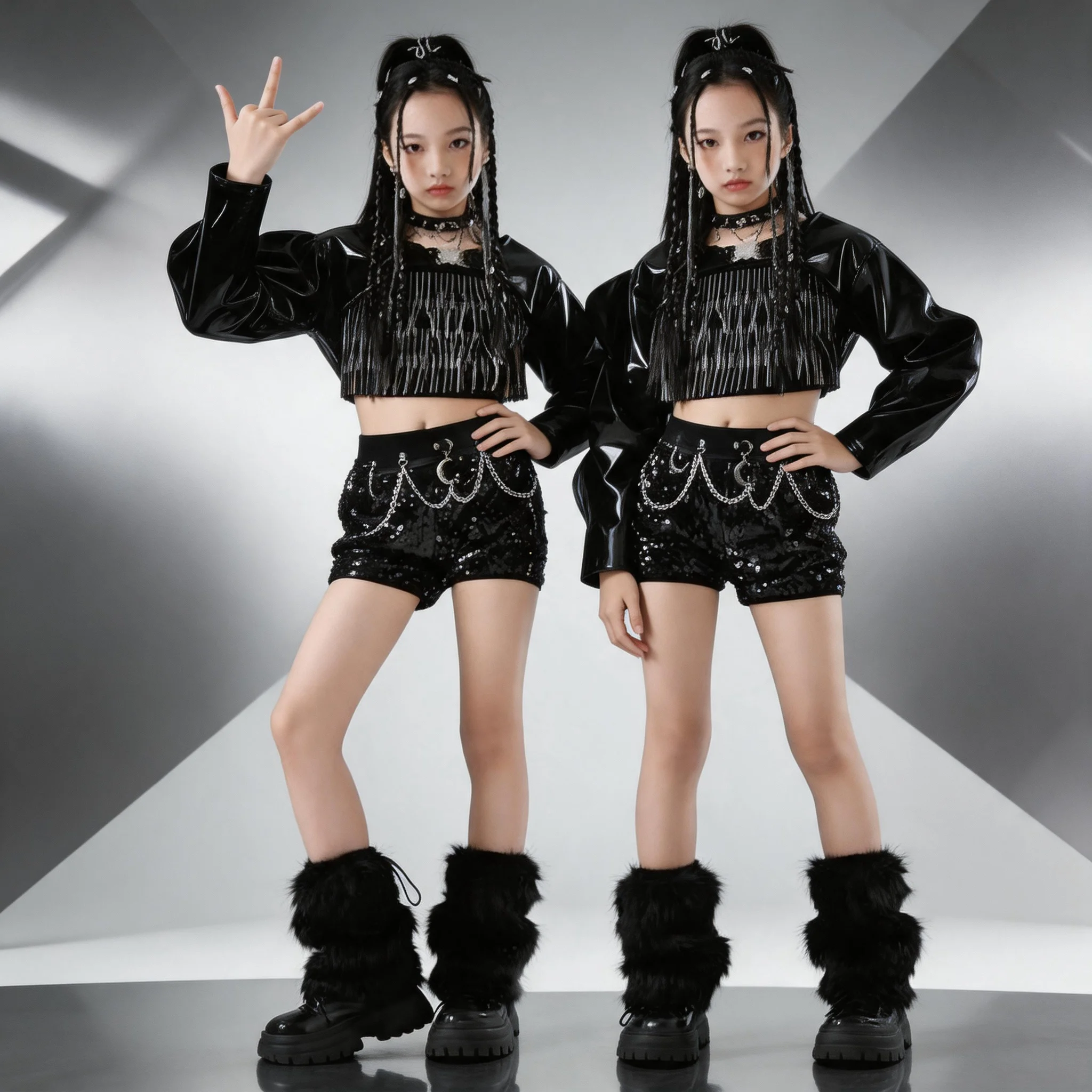 Black Singing Kpop Punk Costume Girls Jazz Dance Catwalk Clothes
Black Singing Kpop Punk Costume Girls Jazz Dance Catwalk Clothes