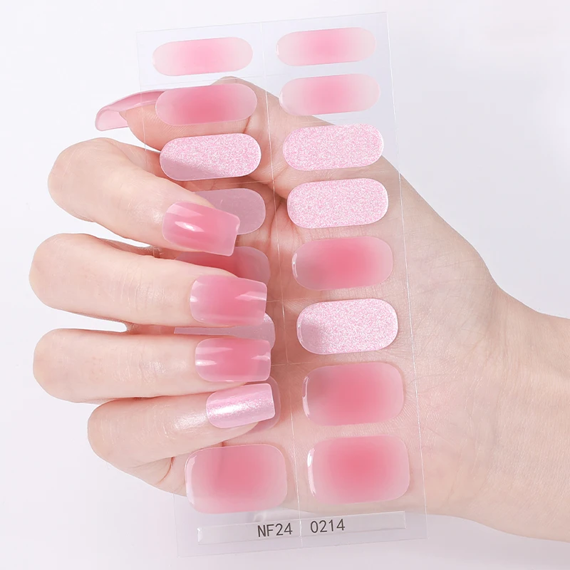 16Tips Gradient Semi-Cured Gel Nail Wraps Sparkly Shinning Long-Lasting Gel Nail Strips Full Cover Gel Sticker Nail Decoration
16Tips Gradient Semi-Cured Gel Nail Wraps Sparkly Shinning Long-Lasting Gel Nail Strips Full Cover Gel Sticker Nail Decoration