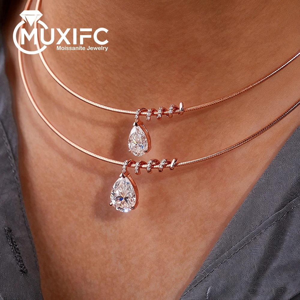3/5CT Pear Cut Shape Full Moissanite Necklace for Women Waterdrop Lab Diamond Surround Pendant S925 Silver Neck Chain Jewelry
3/5CT Pear Cut Shape Full Moissanite Necklace for Women Waterdrop Lab Diamond Surround Pendant S925 Silver Neck Chain Jewelry
