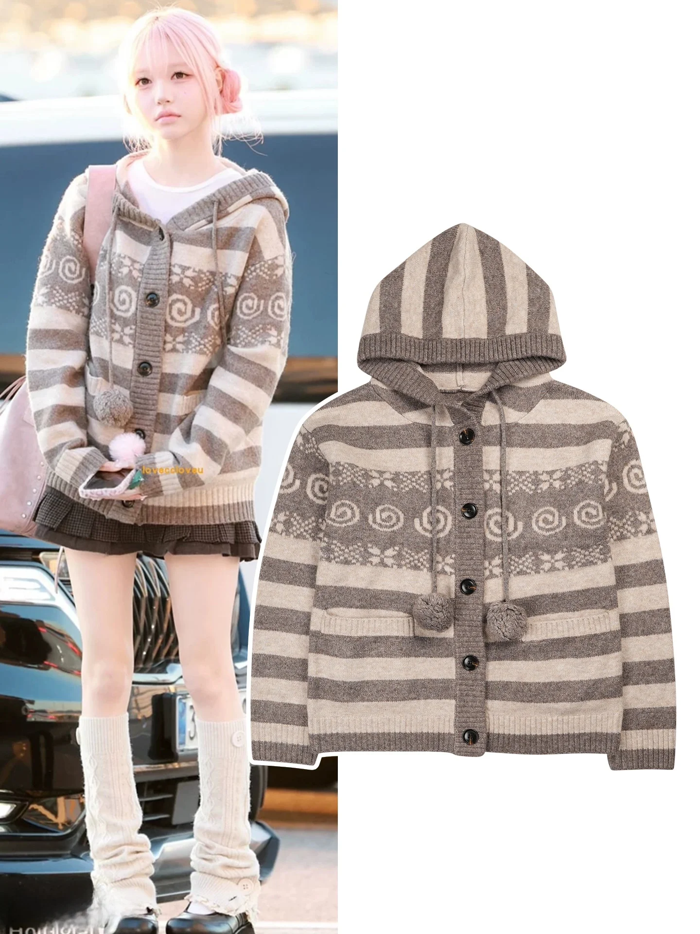 Japanese Style Knitted Hat Sweater Women's Autumn Winter Thickened Warm Regular Length Sleeve Long Ball Coat Striped Open Car...
Japanese Style Knitted Hat Sweater Women's Autumn Winter Thickened Warm Regular Length Sleeve Long Ball Coat Striped Open Car...
