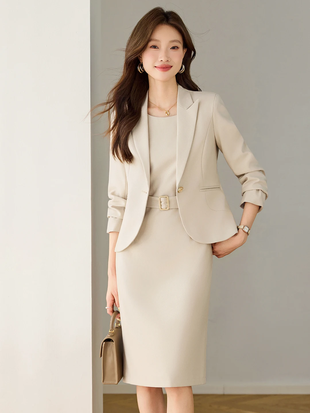 Professional OL Style Two-Piece Suit Dress Women's Autumn Fashion Sleeveless Wrap Bodycon Dress Elegant Ladylike Outfit
Professional OL Style Two-Piece Suit Dress Women's Autumn Fashion Sleeveless Wrap Bodycon Dress Elegant Ladylike Outfit