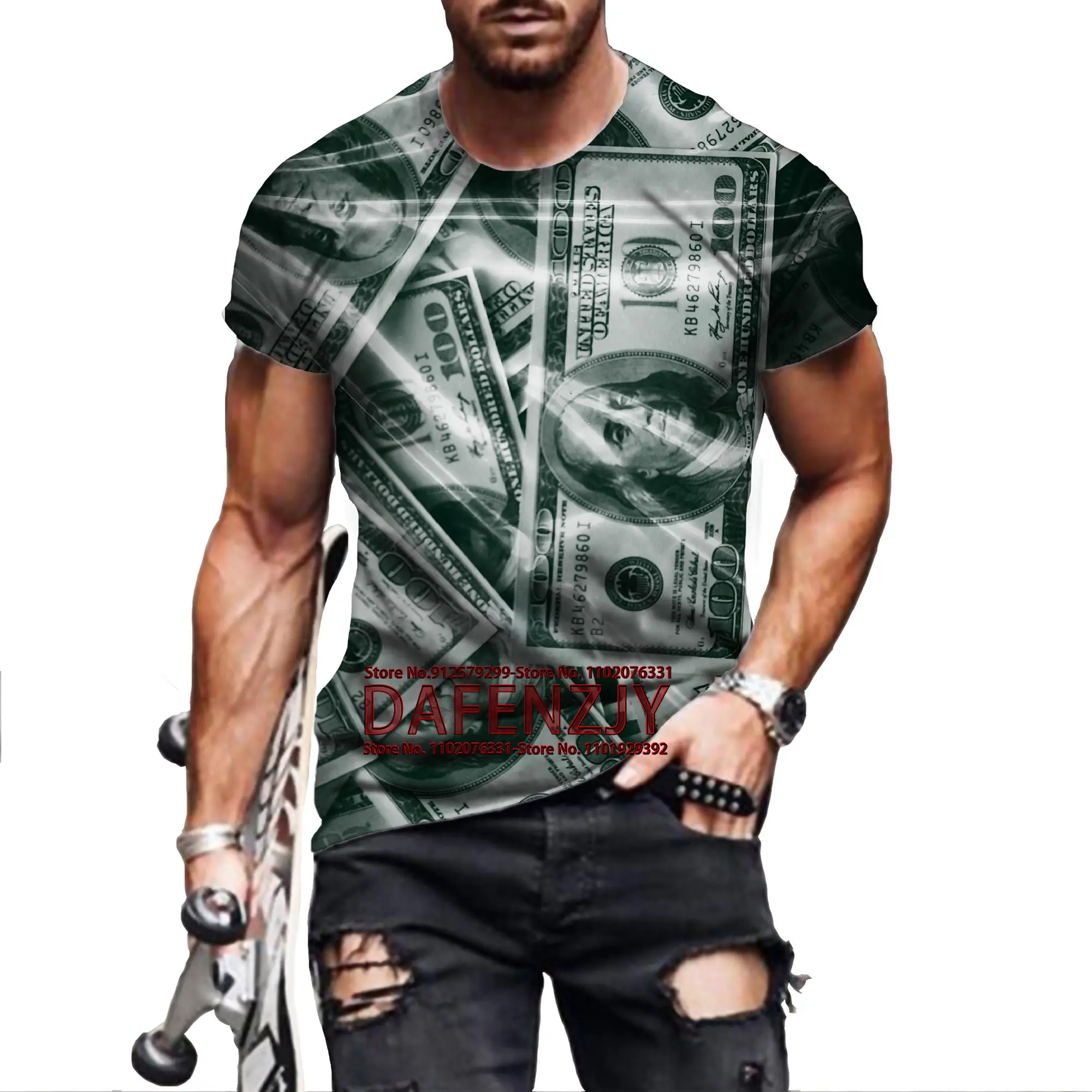 Vintage 3d Dollar Men Clothing Retro Men's Money T-shirt Hip Hop Casual Street Cool T Shirt For Men Gothic Back Cool Print T-shi
Vintage 3d Dollar Men Clothing Retro Men's Money T-shirt Hip Hop Casual Street Cool T Shirt For Men Gothic Back Cool Print T-shi