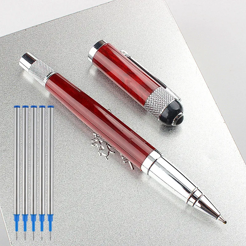 Luxury quality Metal gel ink pen Business office 0.5MM Nib Rollerball Pen New School student Supplies Pens
Luxury quality Metal gel ink pen Business office 0.5MM Nib Rollerball Pen New School student Supplies Pens