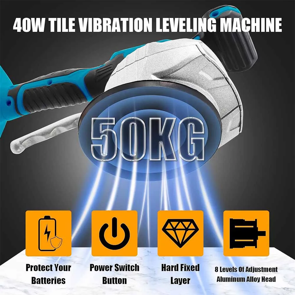Tile Tiling Machine 8 Gears High Loading Capacity Wall Floor Tile Laying Vibrating Tool For Makita/Dewalt/Milwaukee 18V Battery
Tile Tiling Machine 8 Gears High Loading Capacity Wall Floor Tile Laying Vibrating Tool For Makita/Dewalt/Milwaukee 18V Battery