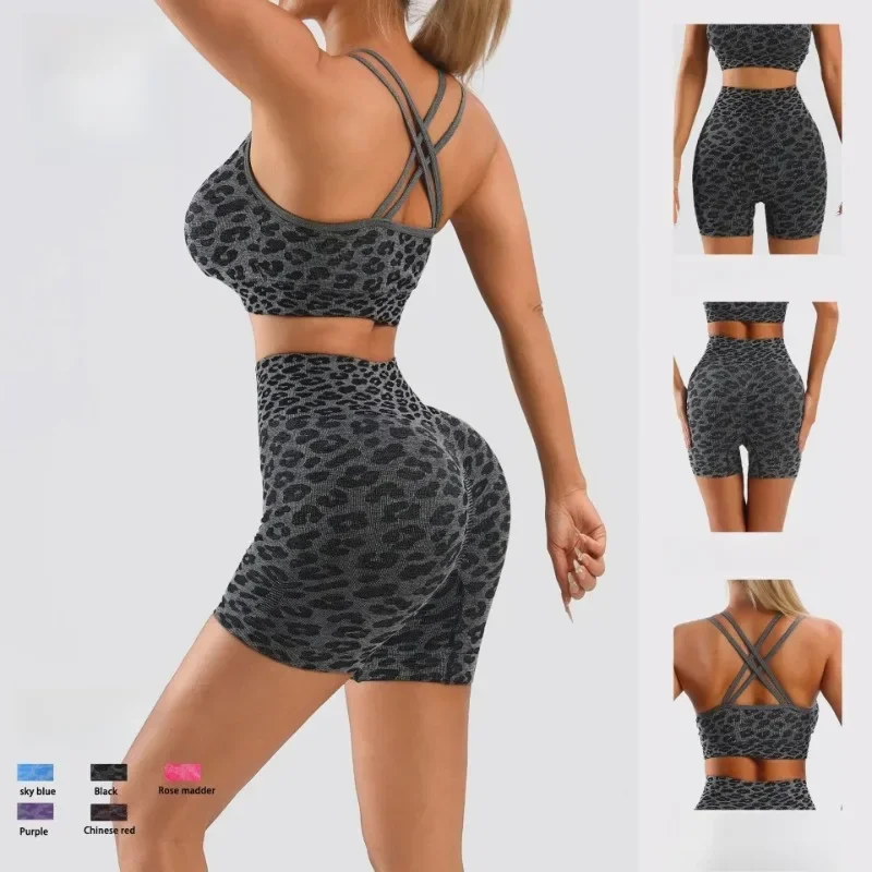 Summer Two Piece Sets Womens Outifits Sexy Leopard Print Seamless Yoga Set High Waist Workout Gym Set Comfort Sports Shorts Top
Summer Two Piece Sets Womens Outifits Sexy Leopard Print Seamless Yoga Set High Waist Workout Gym Set Comfort Sports Shorts Top
