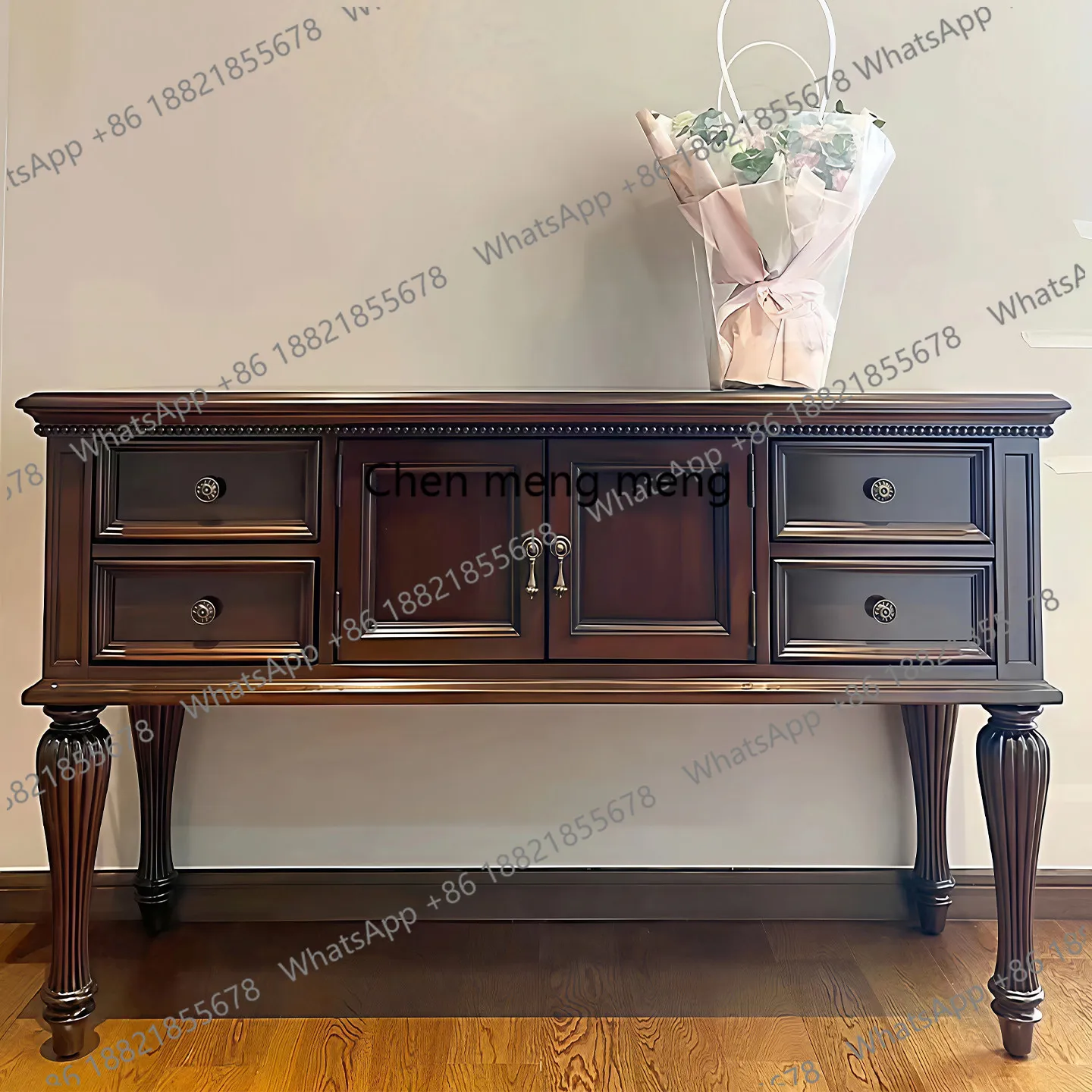 American retro solid wood porch cabinet dark locker floor-to-ceiling French decorative cabinet
American retro solid wood porch cabinet dark locker floor-to-ceiling French decorative cabinet