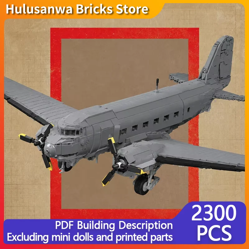 C-47 Transport Aircraft Model MOC Building Bricks War Equipment Modular Technology Gifts Holiday Assemble Children Toys Suit
C-47 Transport Aircraft Model MOC Building Bricks War Equipment Modular Technology Gifts Holiday Assemble Children Toys Suit