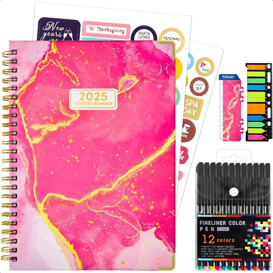 2025 2025 Weekly Monthly with Tabs Jan.2025 Dec.2025 Daily with Color Pen Sticky Notes and Stickers 6.2" x 8.5" Elastic Clos
2025 2025 Weekly Monthly with Tabs Jan.2025 Dec.2025 Daily with Color Pen Sticky Notes and Stickers 6.2" x 8.5" Elastic Clos