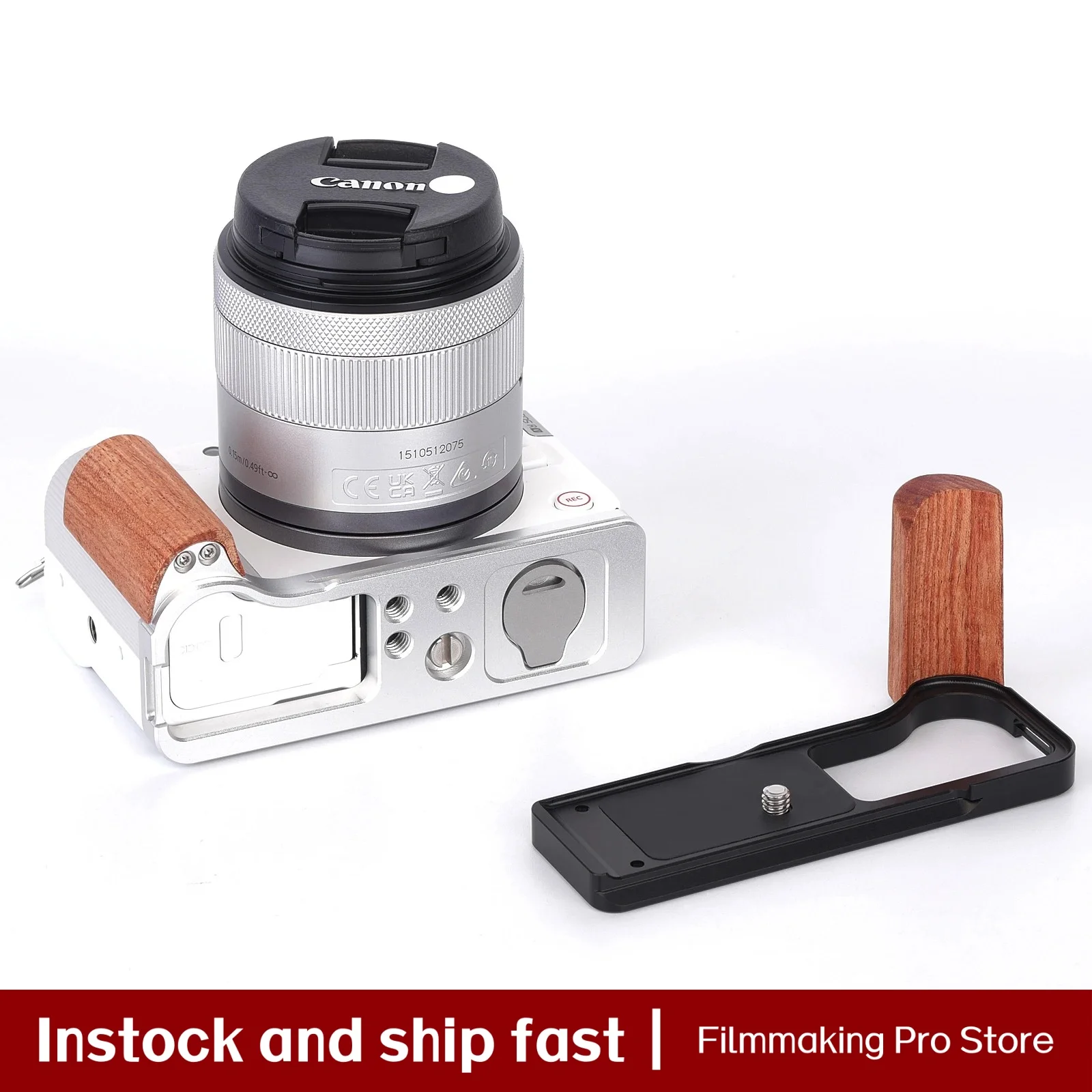 Деревянная рукоятка Fittest Handgrip с быстросъемной базовой пластиной для камеры Canon R50 V, совместимая с Arca Swiss, деревянный захват для штатива
Деревянная рукоятка Fittest Handgrip с быстросъемной базовой пластиной для камеры Canon R50 V, совместимая с Arca Swiss, деревянный захват для штатива