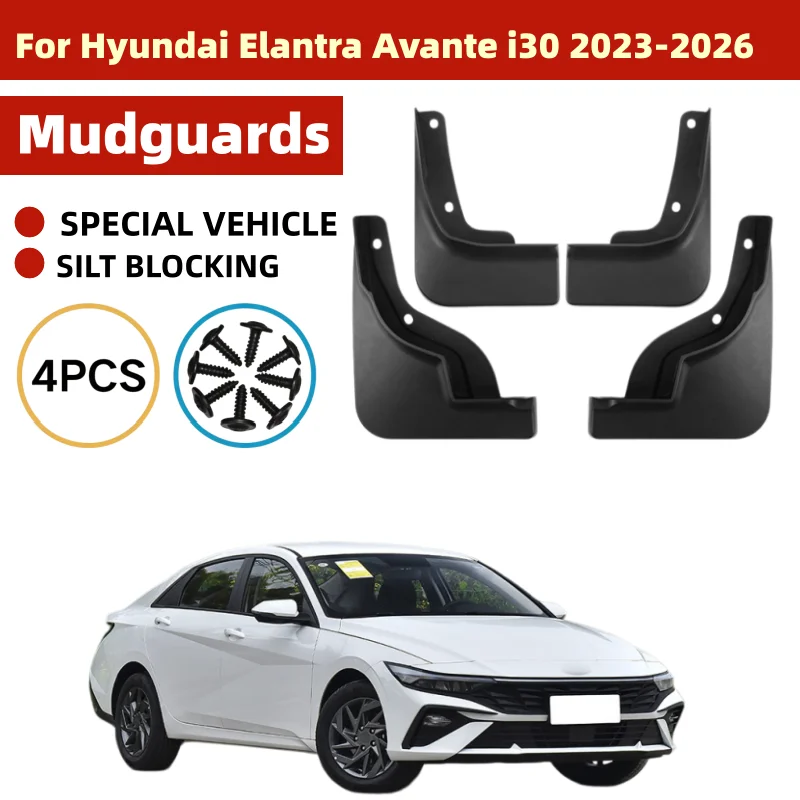 Set of 4 For Hyundai Elantra Avante i30 4-door Sedan 2023-2026 Fenders Mudguards Mud Flaps Splash Guards Car Accessories
Set of 4 For Hyundai Elantra Avante i30 4-door Sedan 2023-2026 Fenders Mudguards Mud Flaps Splash Guards Car Accessories