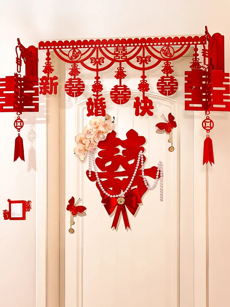 Новые свадебные украшения для пары, наклейки с персонажами двойного счапя, полный набор, украшение для двери и входа в спальню, аксессуары для дома...
Новые свадебные украшения для пары, наклейки с персонажами двойного счапя, полный набор, украшение для двери и входа в спальню, аксессуары для дома...