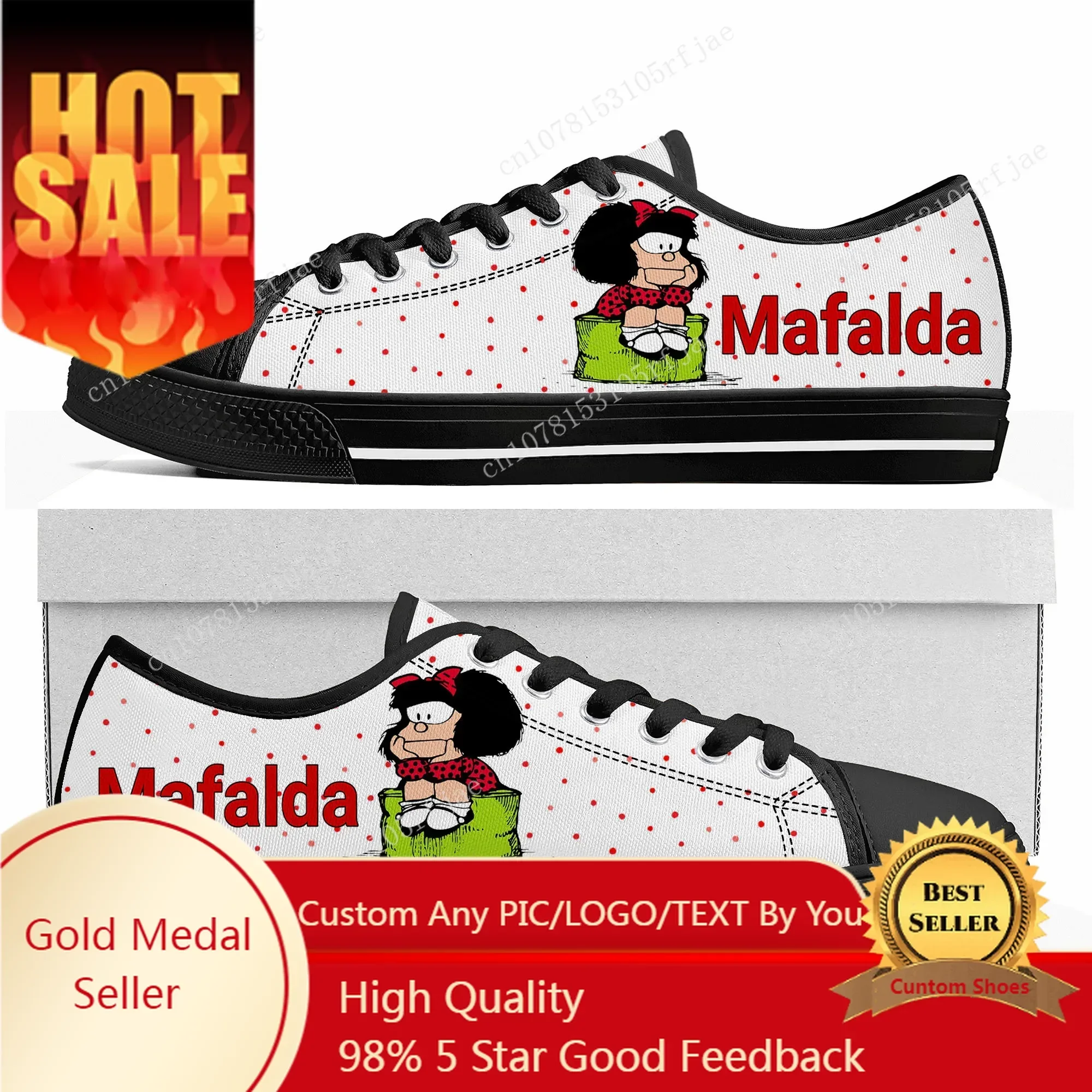 Hot Cartoon Role Mafalda Custom Low Top Sneakers Women Men Teenager Fashion Shoes Casual Tailor Made Canvas Sneaker
Hot Cartoon Role Mafalda Custom Low Top Sneakers Women Men Teenager Fashion Shoes Casual Tailor Made Canvas Sneaker