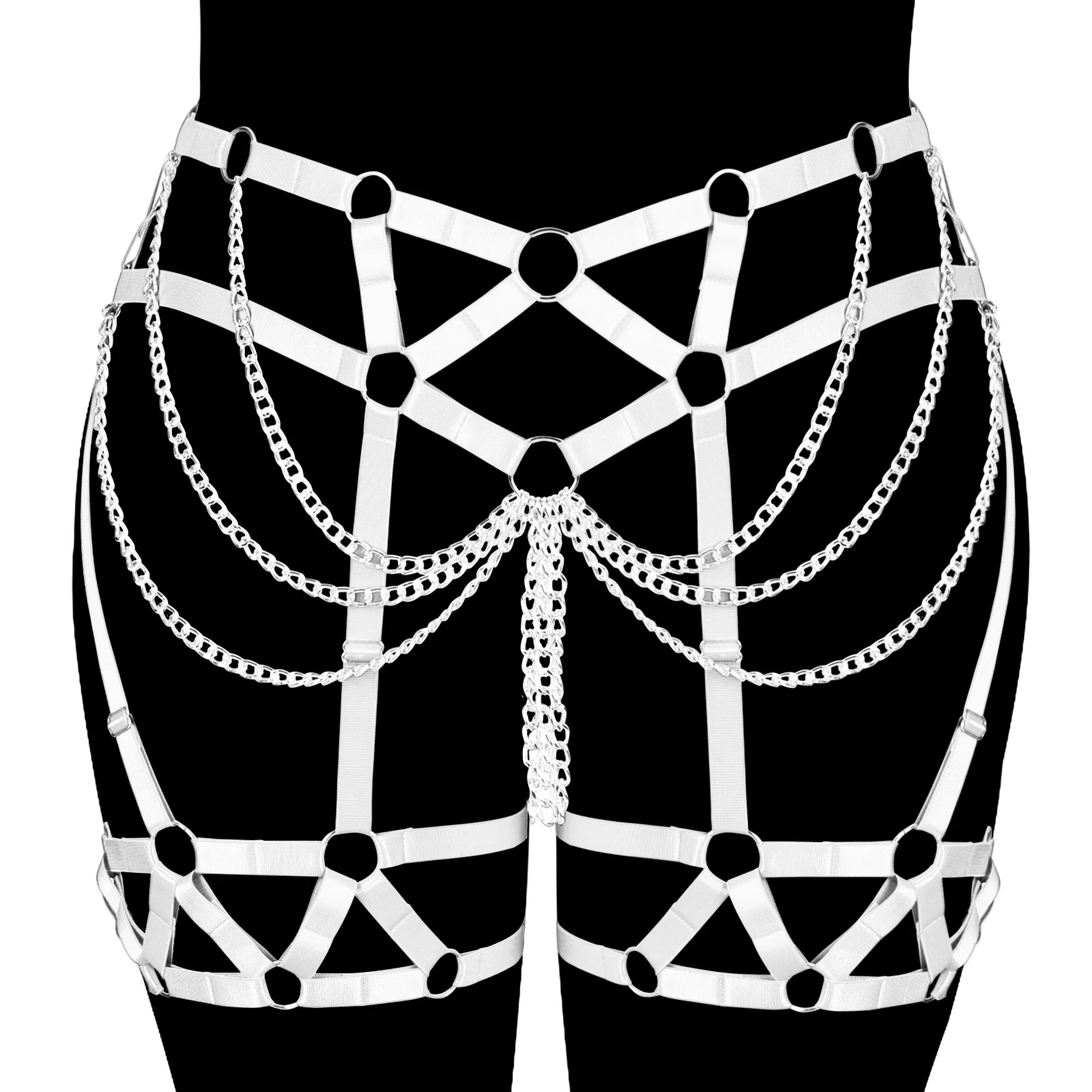 Women Fetish Rave Clothing Plus Size White Garter Belt Gothic Lingerie Harness Full Body Erotic Bondage Straps Accessory
Women Fetish Rave Clothing Plus Size White Garter Belt Gothic Lingerie Harness Full Body Erotic Bondage Straps Accessory
