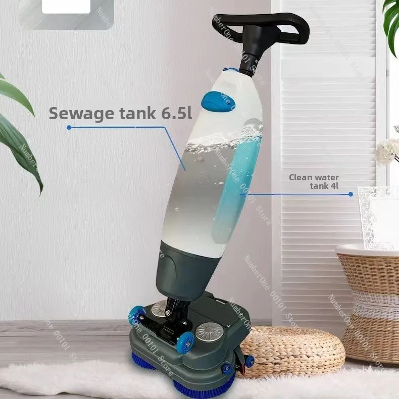 Small hand-pushed double brush mini floor scrubber, commercial supermarket, restaurant, hotel washing, mopping and suction three
Small hand-pushed double brush mini floor scrubber, commercial supermarket, restaurant, hotel washing, mopping and suction three