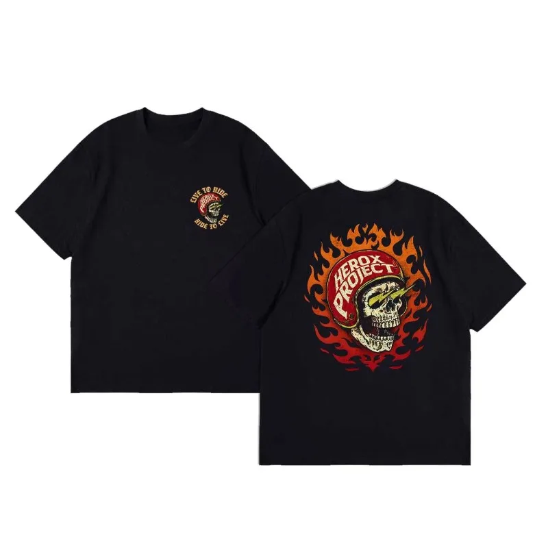 2025 Summer Classic Vintage Fire Skull Lightning Eye Motorcycle Harley Printed Short Sleeve T-shirt for Men and Women Summer
2025 Summer Classic Vintage Fire Skull Lightning Eye Motorcycle Harley Printed Short Sleeve T-shirt for Men and Women Summer