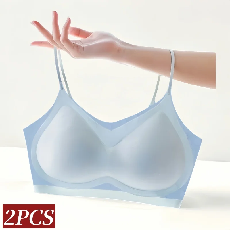 2Pcs/Set Seamless Bras For Women Ultra-thin Underwear Push Up Bra Sexy Lingerie Padded Tube Top Ice Silk Bralette
2Pcs/Set Seamless Bras For Women Ultra-thin Underwear Push Up Bra Sexy Lingerie Padded Tube Top Ice Silk Bralette