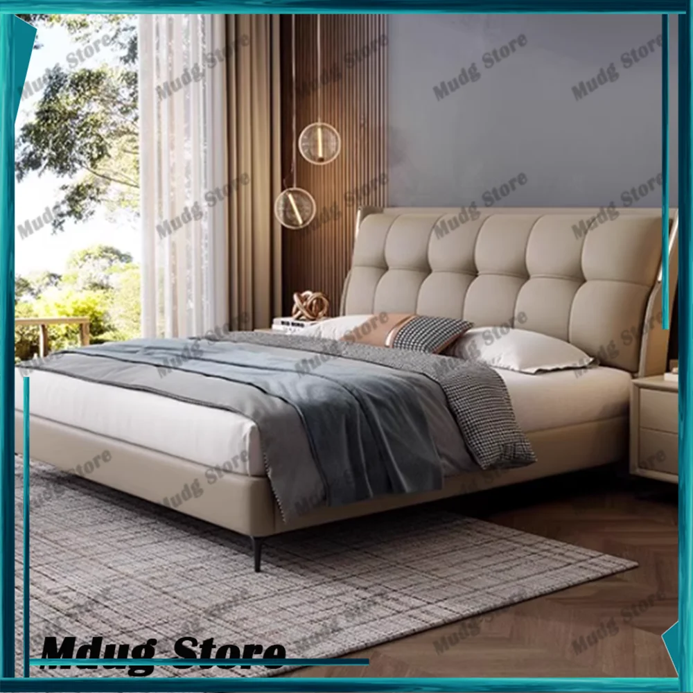 Nordic Upholstered Bed Aesthetic Modern Frame Double Bed Headboards Big Cama De Lujo Para Dormitorio Furniture Decoration
Nordic Upholstered Bed Aesthetic Modern Frame Double Bed Headboards Big Cama De Lujo Para Dormitorio Furniture Decoration
