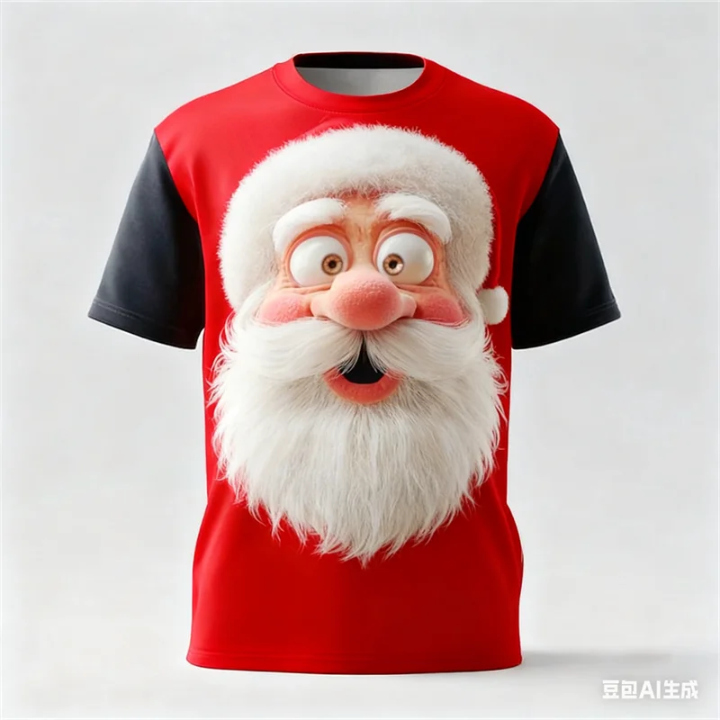Funny Christmas Elements Men's T-shirt Summer 3D Santa Claus Printed Short Sleeve Tops Outdoor Christmas Party Y2k Men Clothing
Funny Christmas Elements Men's T-shirt Summer 3D Santa Claus Printed Short Sleeve Tops Outdoor Christmas Party Y2k Men Clothing