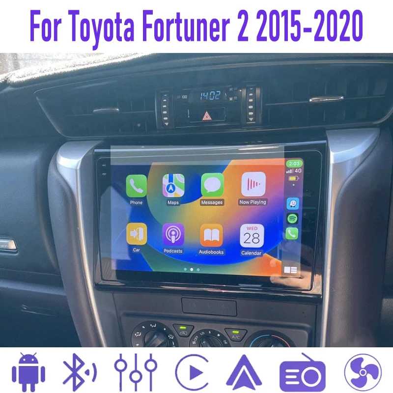 GPS 9" For Toyota Fortuner 2 2015-2020 Multimedia Player Carplay Android 13 Auto Wireless BT WIFI Navigation Intelligent System
GPS 9" For Toyota Fortuner 2 2015-2020 Multimedia Player Carplay Android 13 Auto Wireless BT WIFI Navigation Intelligent System