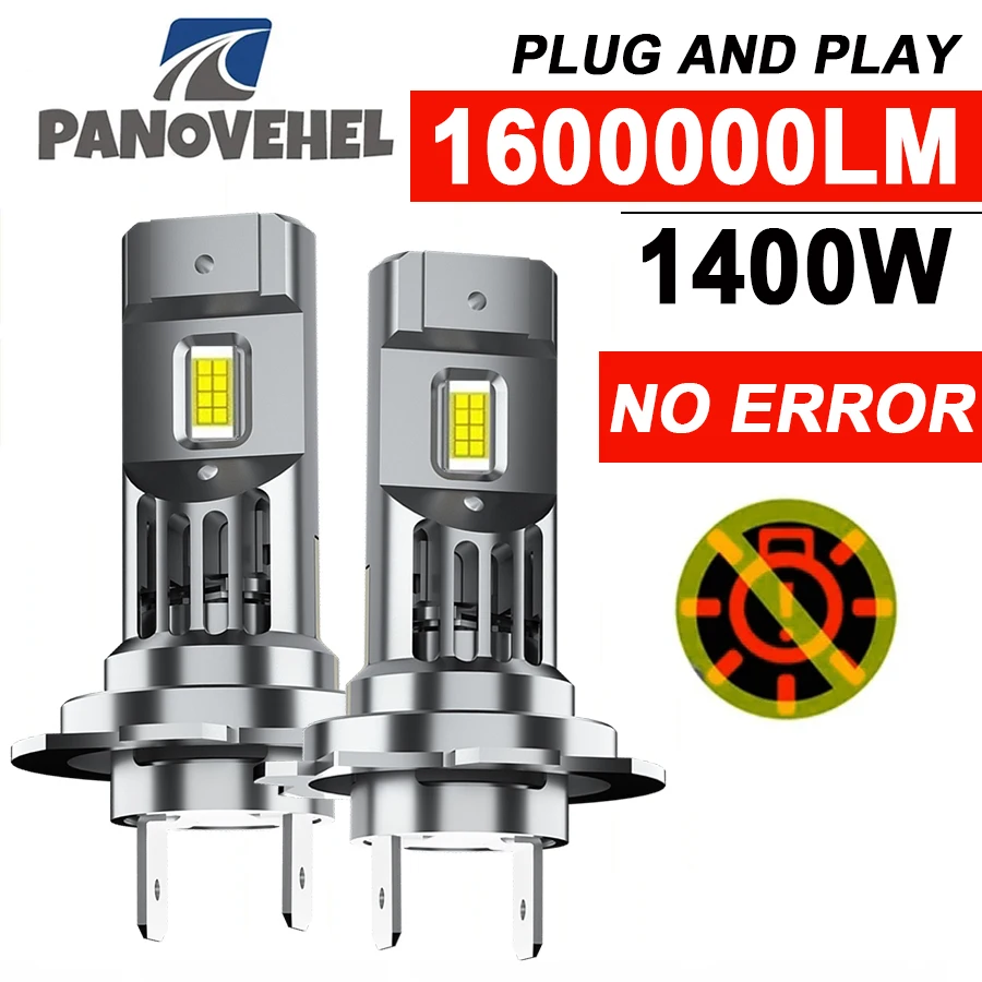 PANOVEHEL H7 LED 1600000LM 1400W Mini Headlight Bulbs H4 H11 H1 9005 9006 HB4 6000K LED Canbus CSP Chip 1:1 Size Fog Car Light
PANOVEHEL H7 LED 1600000LM 1400W Mini Headlight Bulbs H4 H11 H1 9005 9006 HB4 6000K LED Canbus CSP Chip 1:1 Size Fog Car Light
