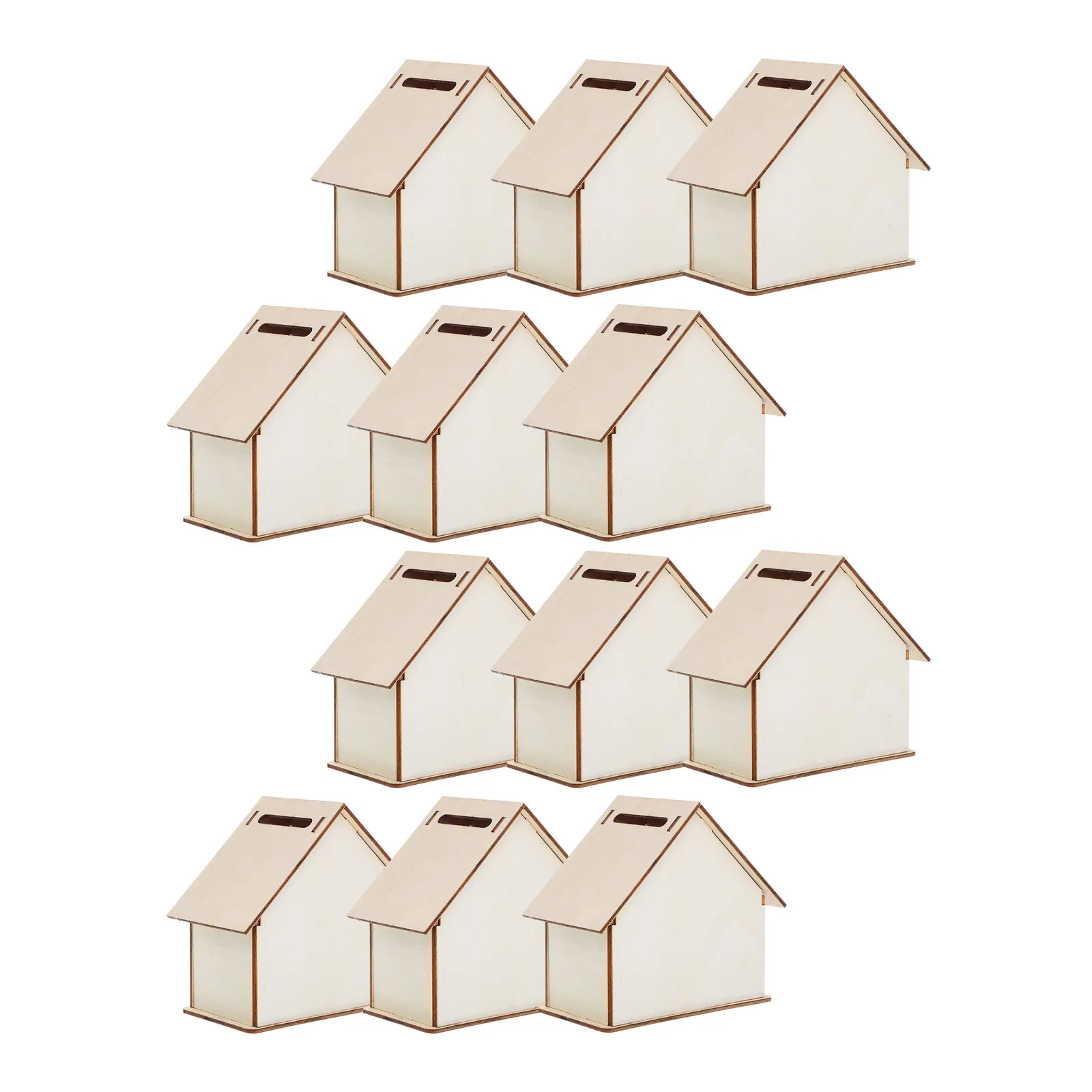 12Pcs DIY Wooden House Piggy Bank Kit for Kids Unfinished Small Wood Houses to Paint Craft Piggy Bank for Financial Literacy
12Pcs DIY Wooden House Piggy Bank Kit for Kids Unfinished Small Wood Houses to Paint Craft Piggy Bank for Financial Literacy