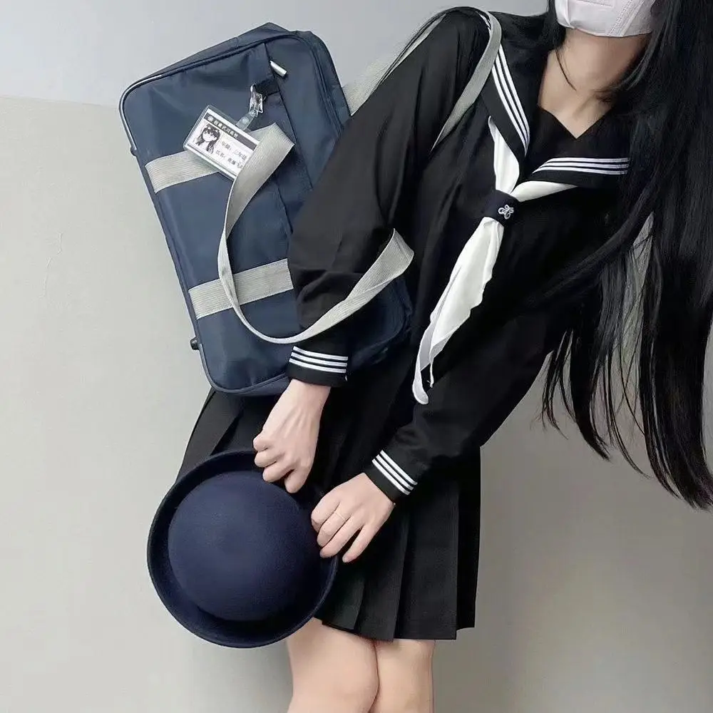 Authentic Black Three-Book Basic Uniform Set Sailor Suit Middle Student School Uniform Women's Three-Piece Set Casual Style F...
Authentic Black Three-Book Basic Uniform Set Sailor Suit Middle Student School Uniform Women's Three-Piece Set Casual Style F...