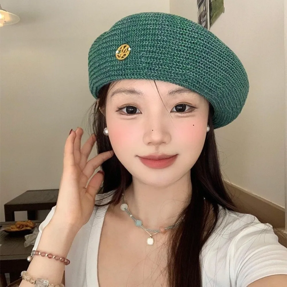 Fashion Korean Hollow Knitted Beret Thin Breathable Painter Berets Versatile Y2k Beanie Cap Female
Fashion Korean Hollow Knitted Beret Thin Breathable Painter Berets Versatile Y2k Beanie Cap Female