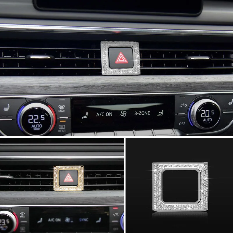 Crystal Style Center Warning Light Button Frame Cover Trim Car Interior Accessories Car Interior Supplie For Audi A4 B9 A5 17-20
Crystal Style Center Warning Light Button Frame Cover Trim Car Interior Accessories Car Interior Supplie For Audi A4 B9 A5 17-20