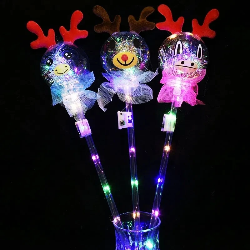 LED Antlers Star Ball Handheld Glow Stick,Flash Cartoon Bob Magic Stick,,Kids Glow Toy Stand,Christmas and New Year Gifts,10Pcs
LED Antlers Star Ball Handheld Glow Stick,Flash Cartoon Bob Magic Stick,,Kids Glow Toy Stand,Christmas and New Year Gifts,10Pcs