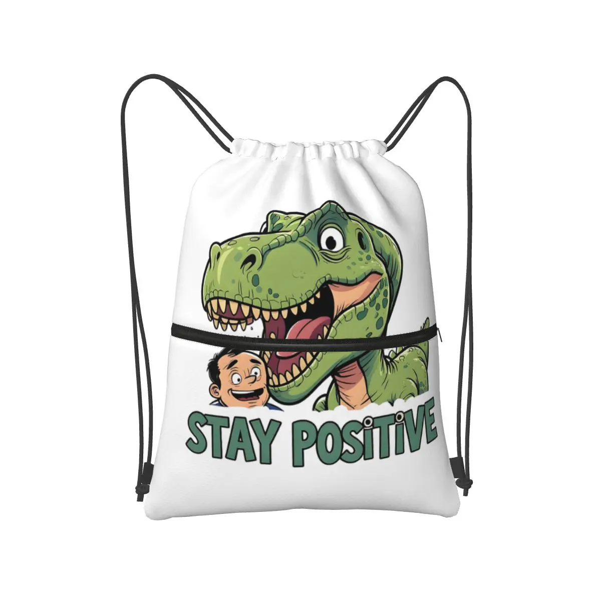 Stay Positive Funny T-Rex Dinosaur Sticker Backpacks Portable Drawstring Bags Sports Bag Book Bags for Man Woman School
Stay Positive Funny T-Rex Dinosaur Sticker Backpacks Portable Drawstring Bags Sports Bag Book Bags for Man Woman School