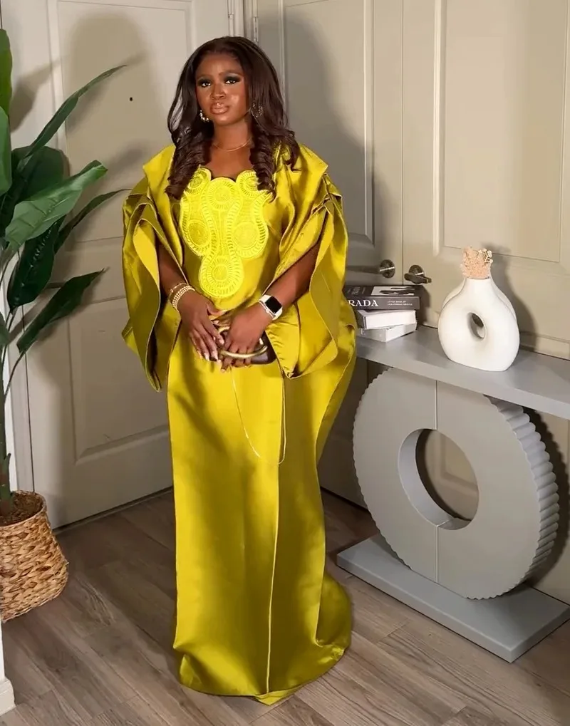 Abayas For Women Dubai African Muslim Fashion Dress Caftan Marocain Evening Party Dresses Satin Boubou Robe Djellaba Femme 2025
Abayas For Women Dubai African Muslim Fashion Dress Caftan Marocain Evening Party Dresses Satin Boubou Robe Djellaba Femme 2025