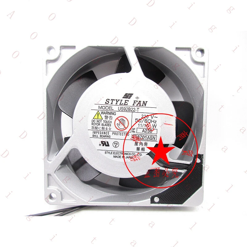 LL for STYLEFAN US92B22-T 220V 11/10W 9CM Aluminum Frame AC Cooling Fan
LL for STYLEFAN US92B22-T 220V 11/10W 9CM Aluminum Frame AC Cooling Fan