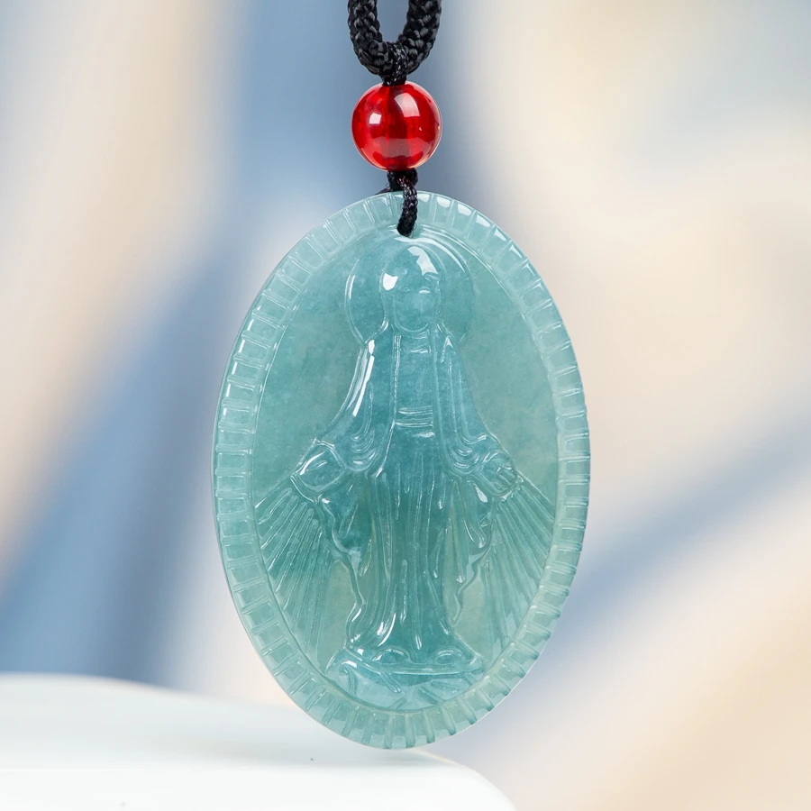 TIMESWIND Light Blue Natural A-type Jade Portrait Oval for Women Necklace with Certificate
TIMESWIND Light Blue Natural A-type Jade Portrait Oval for Women Necklace with Certificate