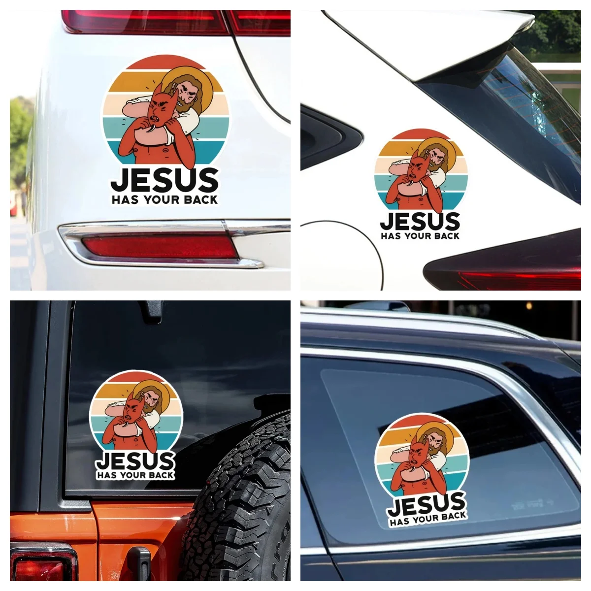Creative Text Jesus Has Your Back For Car Sticker Decoration Window Bumper Sticker External Accessories Waterproof Vinyl Decal
Creative Text Jesus Has Your Back For Car Sticker Decoration Window Bumper Sticker External Accessories Waterproof Vinyl Decal