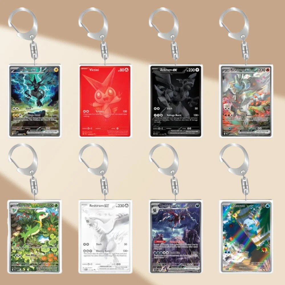 Diy English for Pokemon PTCG Card Acrylic Keychain Victini Reshiram Reshiram Zekrom Ex Black Bolt Pendant Anime Peripheral Gift
Diy English for Pokemon PTCG Card Acrylic Keychain Victini Reshiram Reshiram Zekrom Ex Black Bolt Pendant Anime Peripheral Gift