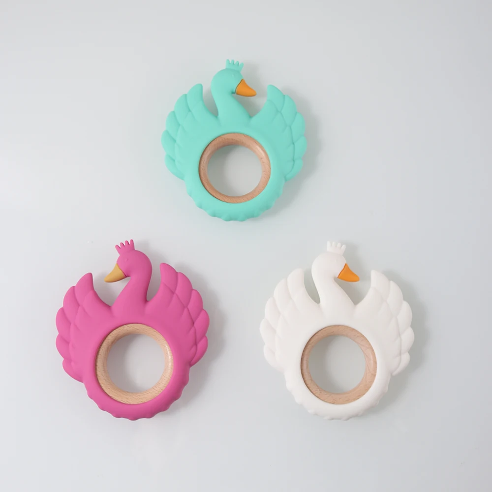 Wooden & Silicone Swan Teether – Natural Baby Teething Toy Eco-Friendly Safe Silicone Chewing Wings
Wooden & Silicone Swan Teether – Natural Baby Teething Toy Eco-Friendly Safe Silicone Chewing Wings